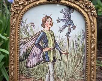 The Blue Bell Flower Fairy Print | Cicely Mary Barker Vintage Book Page (1998)