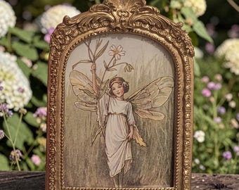 Vintage 1998 Flower Fairy Book Page Print | Cicely Mary Stitchwort Fairy Art