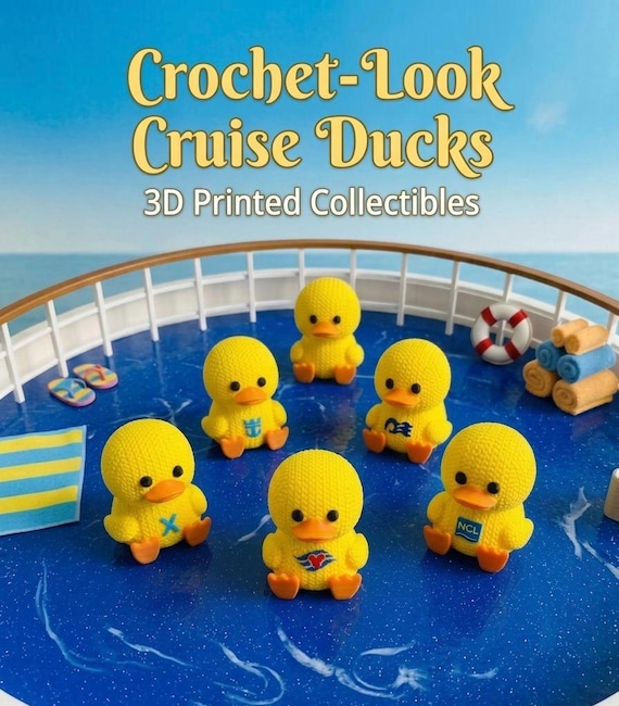3D Printed Crochet-Look Cruise Ducks