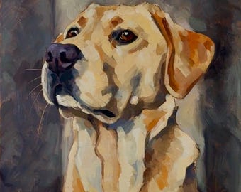 Custom Pet Oil Painting  | Canvas Paper | Custom Pet Portrait | Dog Portrait | Pet Memorial Portrait | Original Oil Portrait |