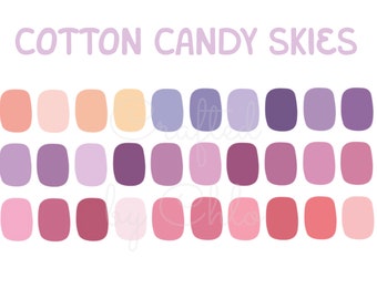 Cotton Candy Skies Procreate Color Palette | Procreate Color Palette | Digital Color Palette | Color Palette for Procreate