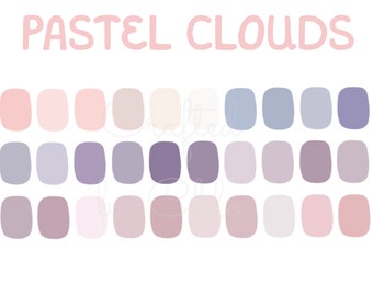 Pastel Clouds Procreate Color Palette | Procreate Color Palette | Digital Color Palette | Color Palette for Procreate