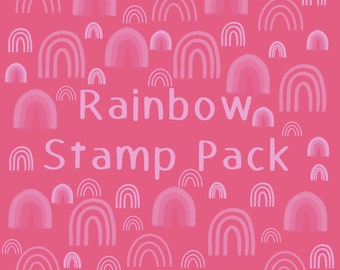 Rainbow Procreate Stamp Pack  | Lettering Brush | Drawing brush | Brush for Procreate | Procreate Brushes | Procreate Stamps