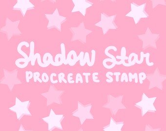 Shadow Star Procreate Stamp  | Lettering Brush | Drawing brush | Brush for Procreate | Procreate Brushes | Procreate Stamps