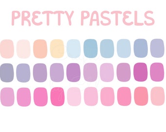 Pretty Pastels Procreate Color Palette | Procreate Color Palette | Digital Color Palette | Color Palette for Procreate