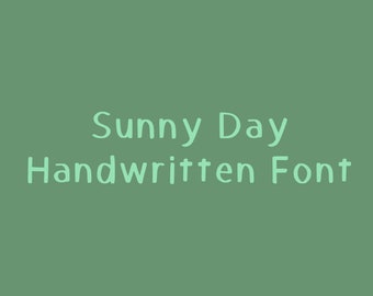 Sunny Day Handwritten Font  | Handwritten Fonts  |  Hand lettering Font  |  Bold Font  |  Script Font  |  Procreate Fonts  |  Simple Font