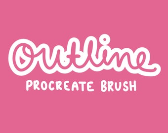 Outline Procreate Brush  | Lettering Brush | Drawing brush | Brush for Procreate | Procreate Brushes