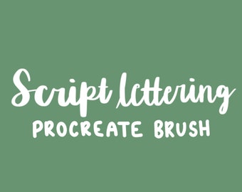 Script Lettering Procreate Brush  | Lettering Brush | Drawing brush | Brush for Procreate | Procreate Brushes