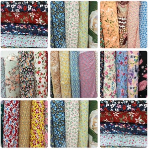 MT-01 Floral cotton collection By the Yard // high quality cotton fabric/watercolor flowers/ Rose print/vintage flowers