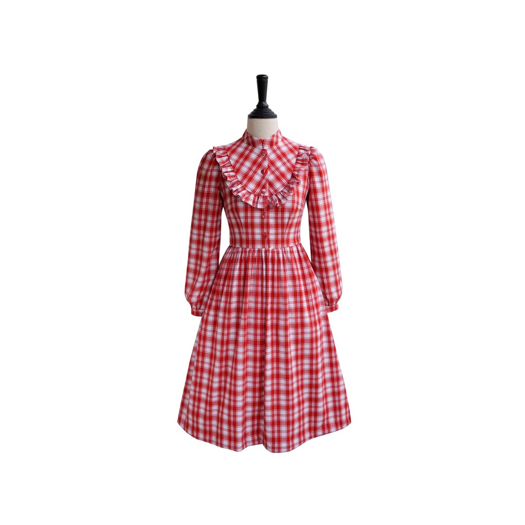 ANNETTE DRESS in Tartan #27 Fabric | Cotton Tartan Checkered Dress