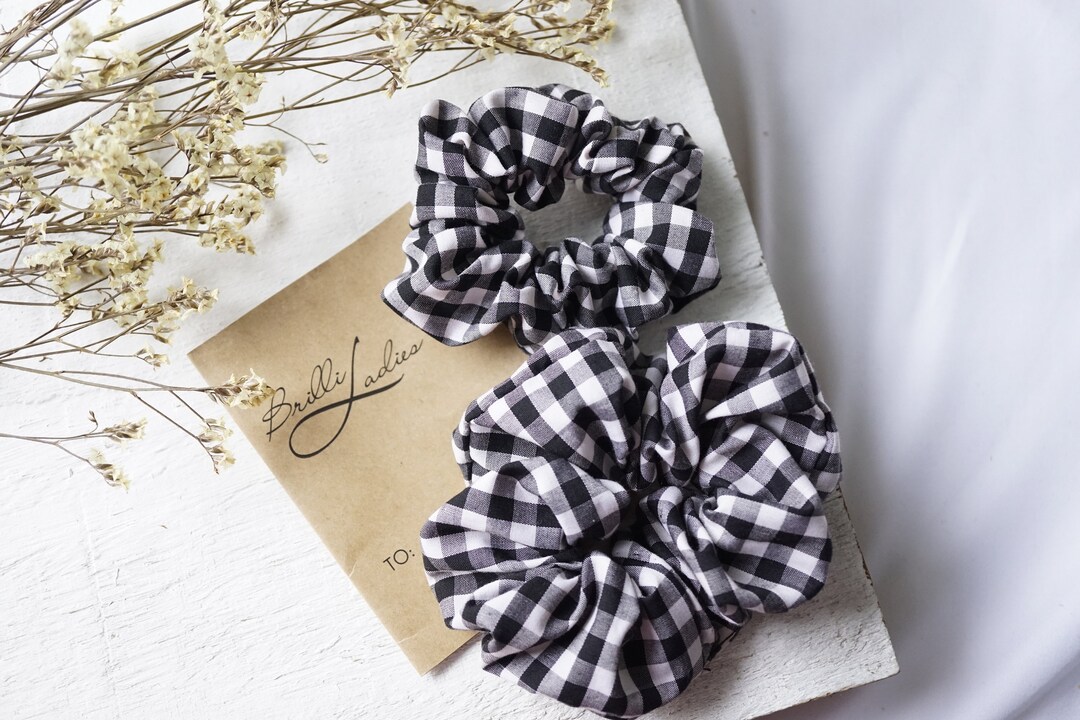Buy with Dress - SMALL/ MEDIUM SCRUNCHIES in your fabric choice | Floral Hair Scarf Scrunchies| Hair accessories |Hair tie | Hair ribbon