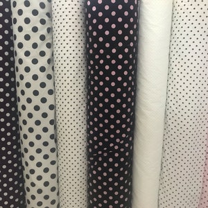 TA-01 Polka Dot Cotton Collection - By the Yard | Polka dot fabric, colorful polka dot print, vintage 1950s, cotton fabric