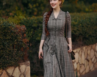 MADELINE DRESS in Your Fabric Choice Solid Cotton Dress, Custom