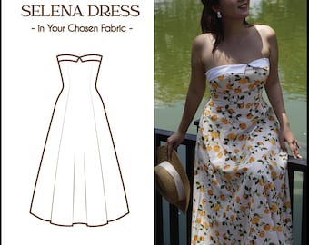 SELENA DRESS in your fabric choice | pin up retro dress, cotton vintage 50s dress, retro swing dress, 1950s large dress floral dress custom