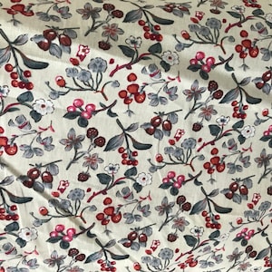 Stoff: “Tiny Bite” - Meterware | Blumenmuster, Baumwollstoff, Kleiderstoff, Baumwolle Vintage 1950er Jahre