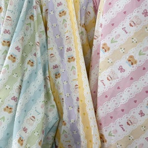 HT-08 Cartoon cotton collection By the Yard // high quality cotton fabric/watercolor flowers/ Rose print/vintage flowers