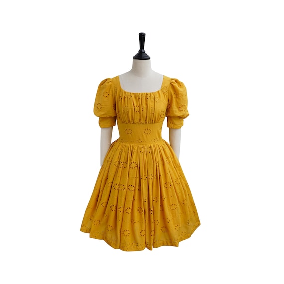 green emerald velvet dress Flaming Mustard Embroidery Dress  Aadews
