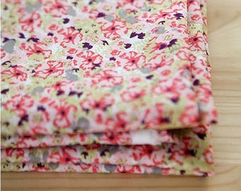 PI - “Pink Garden” – Cotton Floral Fabric by the Yard | Small Pink Floral | Vintage Soft Print