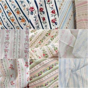 HT-06 Floral cotton collection By the Yard // high quality cotton fabric/watercolor flowers/ Rose print/vintage flowers