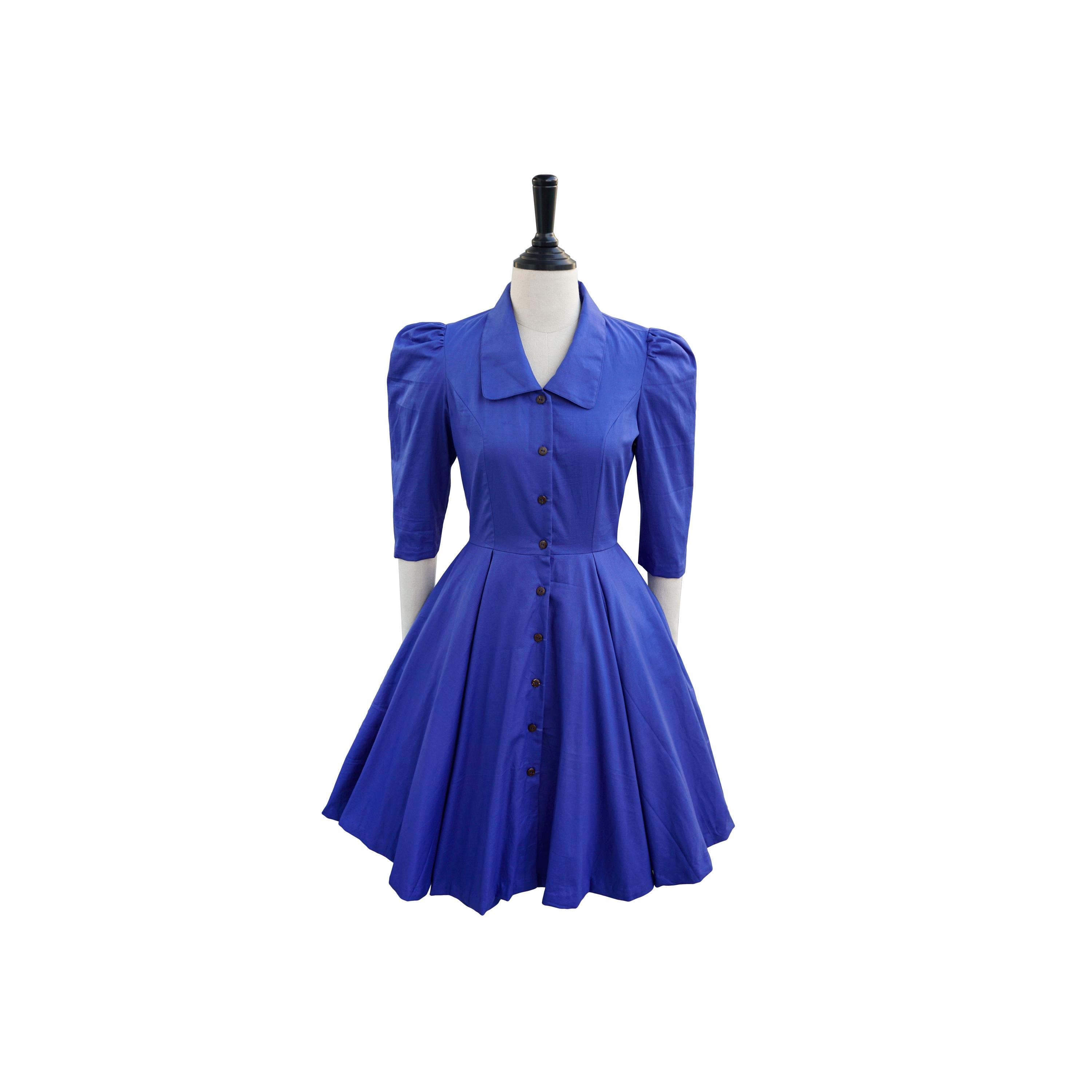 Cobalt Blue Plus Size Dress - Etsy