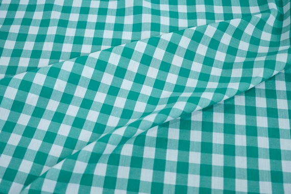 Tissu Tableau Vichy 0.3 Cm Vert Série Sia