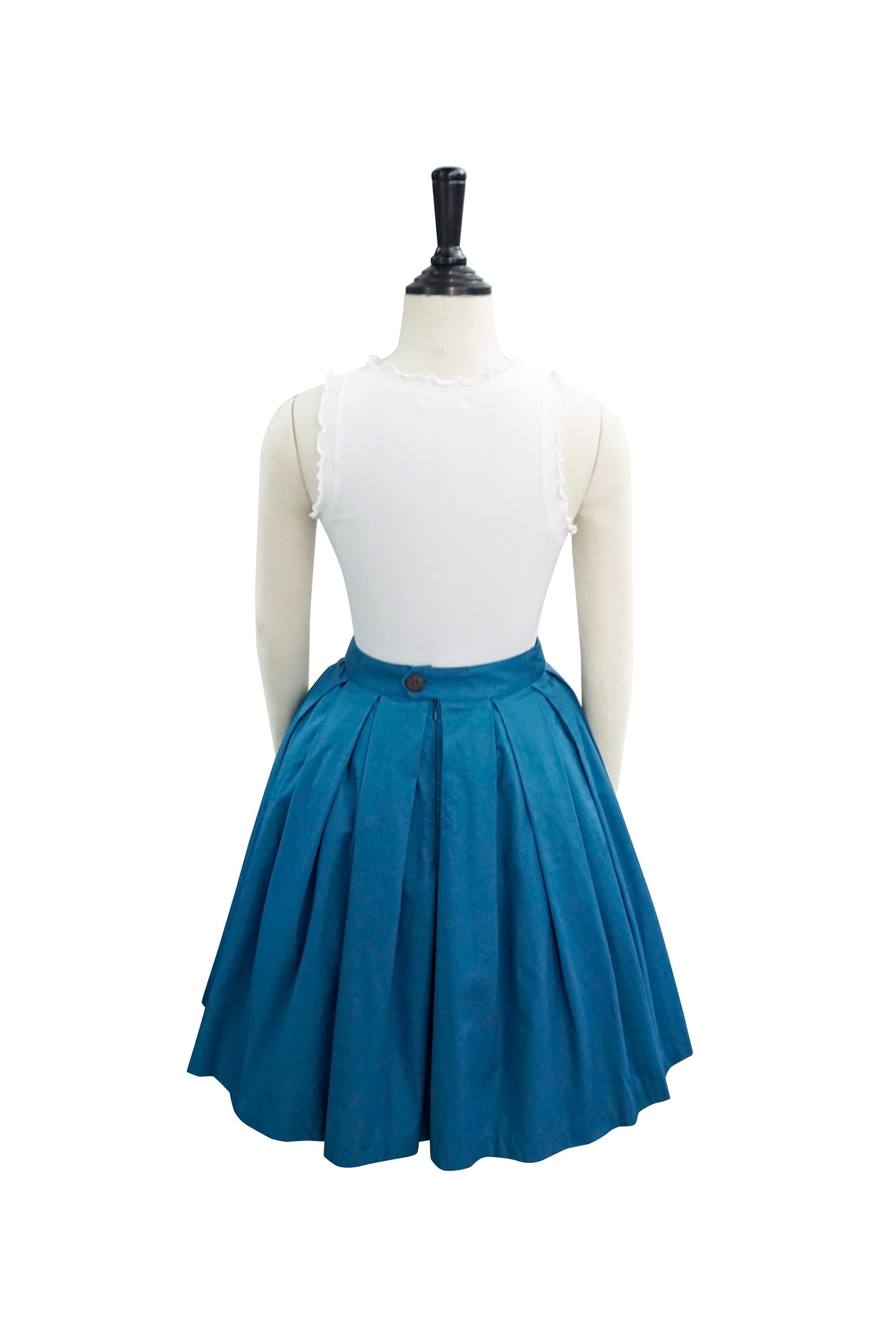 【Anyone more】Tira Cotton Pleats Skirt Beth Cotton Skirt