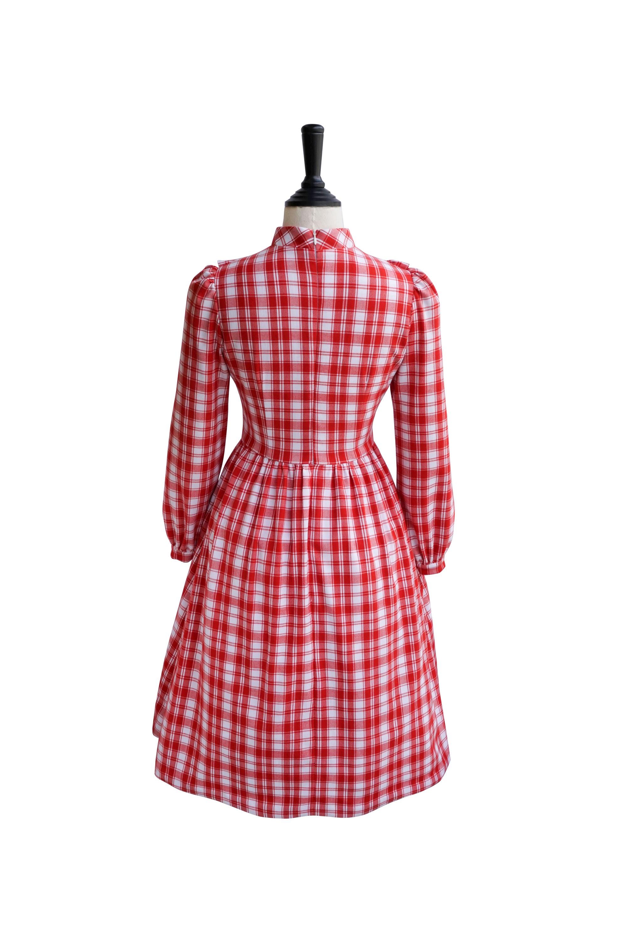 ANNETTE DRESS in Tartan #27 Fabric | Cotton Tartan Checkered Dress