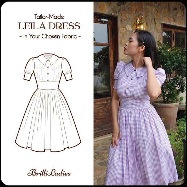 NEW! LEILA DRESS in your fabric choice | brilliladies cotton dress, pin up dress 50s retro swing dress 1950 cocktail rockabilly 40s summer