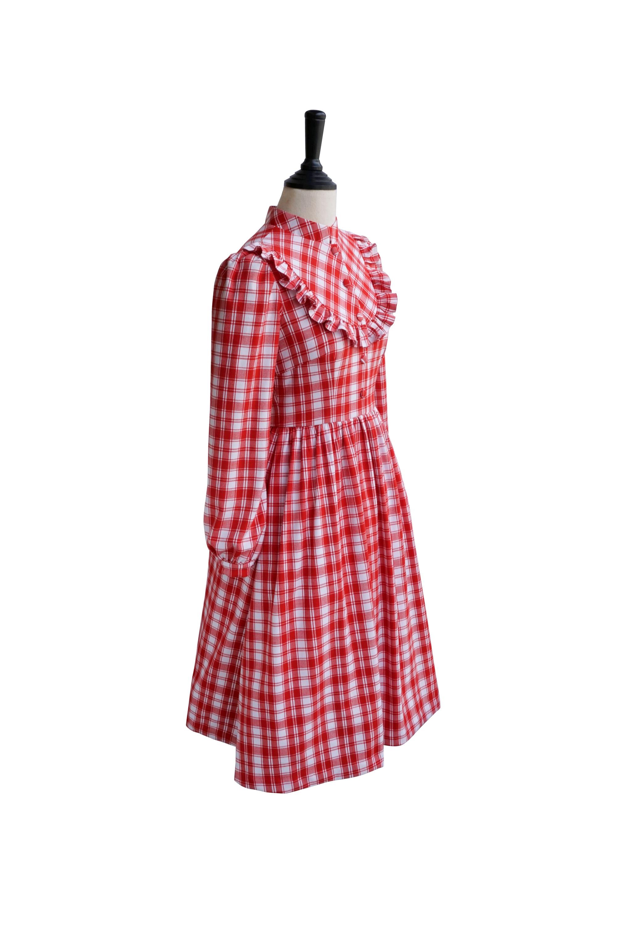 ANNETTE DRESS in Tartan #27 Fabric | Cotton Tartan Checkered Dress