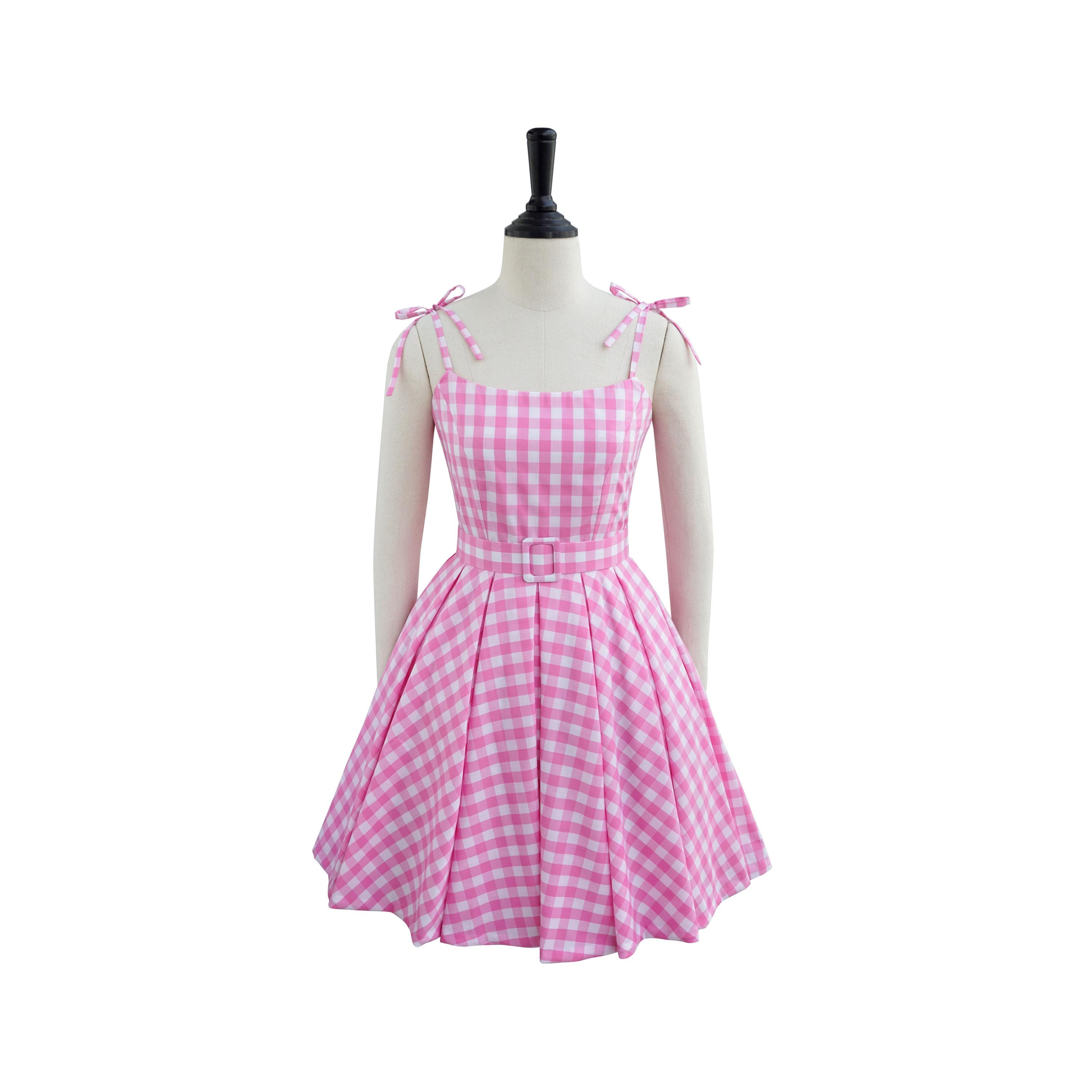 Womens Pink Gingham Dress - Etsy