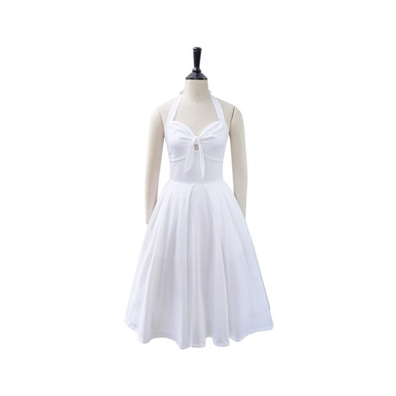 New! JENNY DRESS in Solid Cotton #42 - White Fabric | Custom Vintage 1950s, Retro  Swing Dress, Barbie Dress, Picnic Summer Brilliladies 50s - Etsy