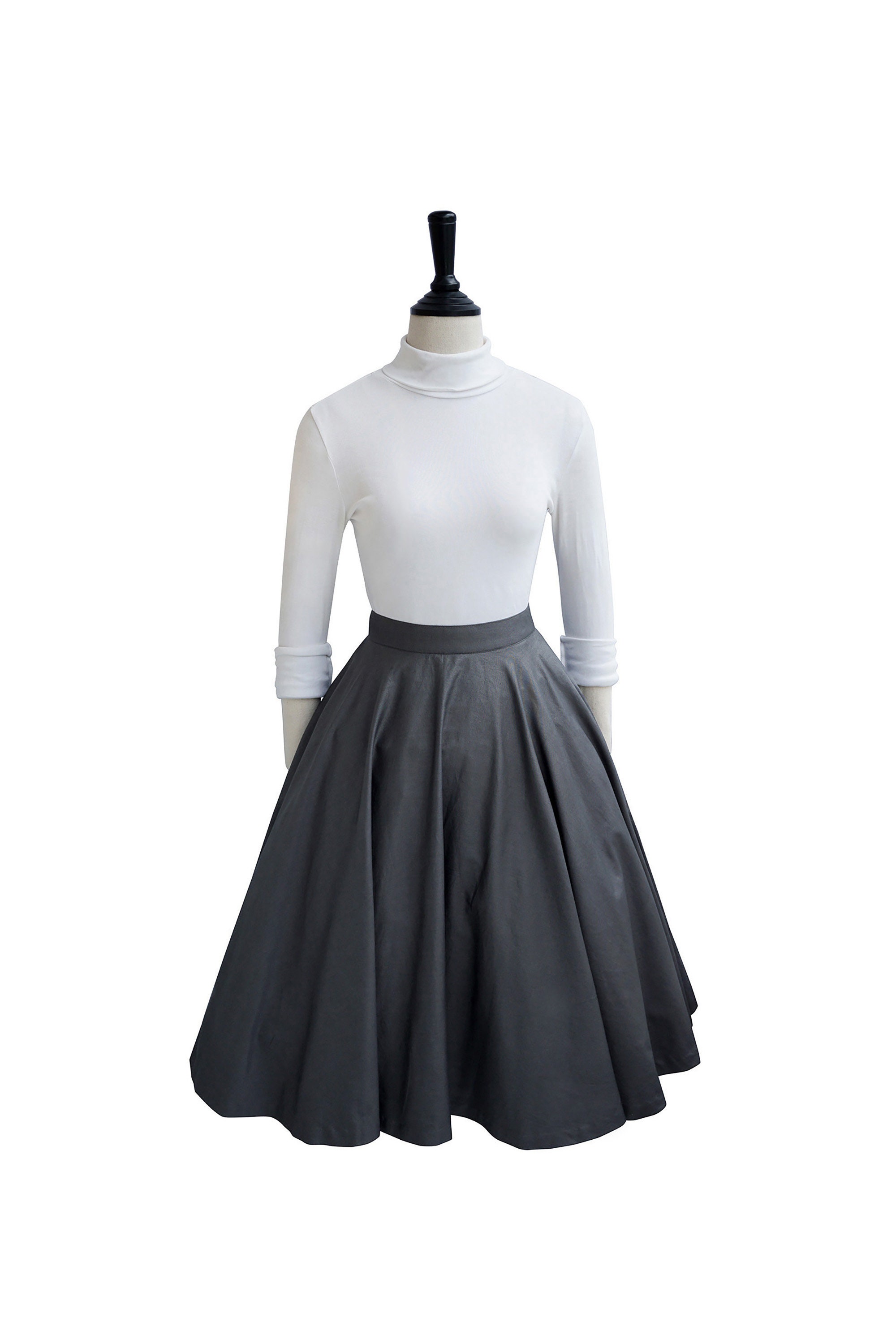 meer.／FRONT GATHER TIGHT SKIRT(BLK)