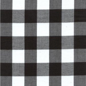 Fabric 1/2 inches Black Checkered Gingham - cotton - By the yard / Fabric Face Mask / Fabric Mask / Cotton Fabric