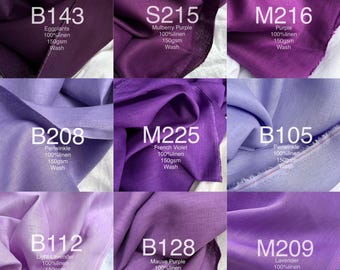 Premium tvättlinne 150 g/m² Tyg: LT - LILA TON - Mått per meter | Bredd 130 cm - Vikt 150 g/m² - kontrollera tillgänglighet innan du beställer