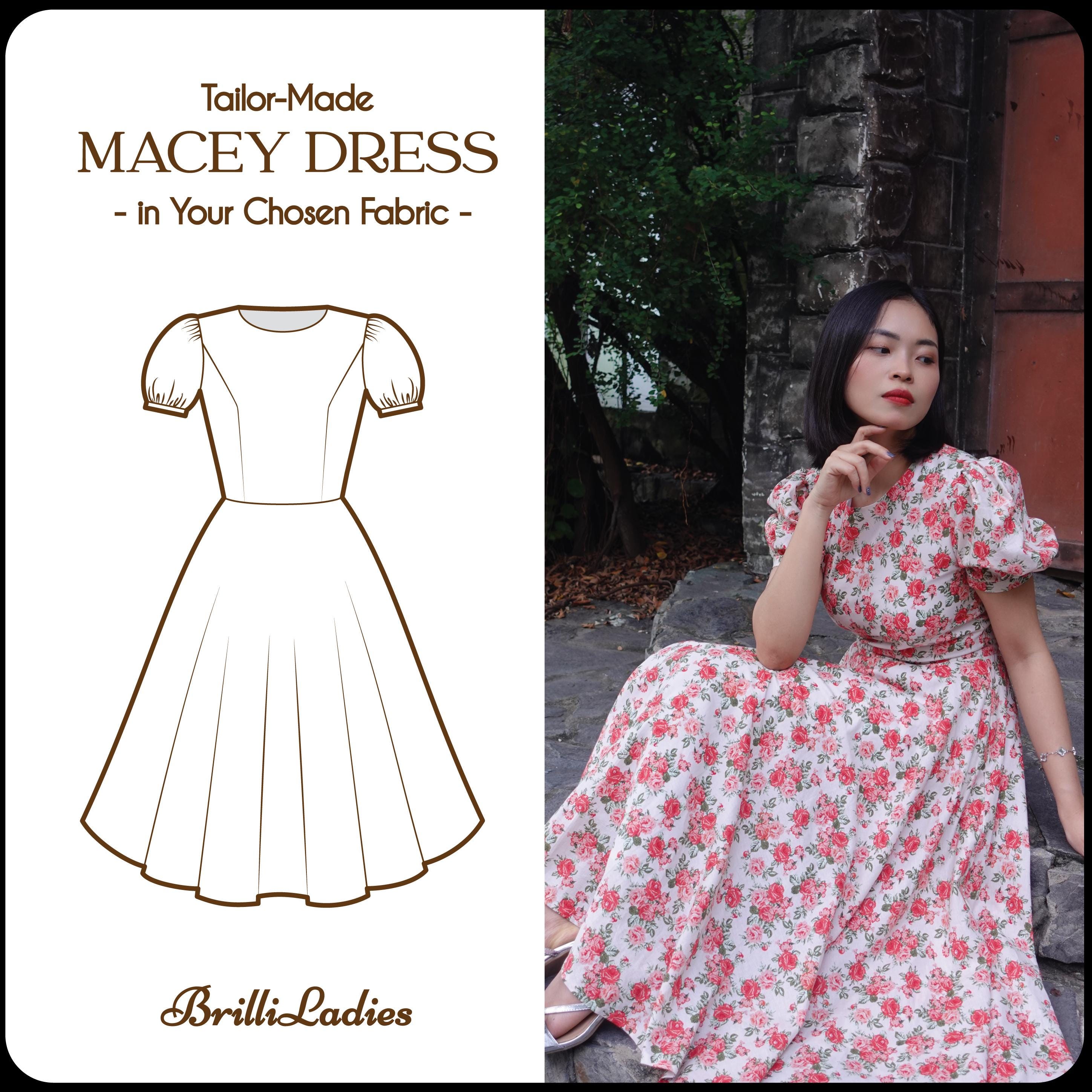 New! MACEY DRESS in Your Fabric Choice | Pinup Retro Swing Dress Cotton  Custom Plus Size Round Neckline Brilliladies 50s 1950s Shirtwaist - Etsy