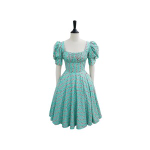 JOCELYN DRESS in &quot;Spring Liana&quot; Fabric | pinup retro dress, cotton vintage 50s dress, retro swing dress, 1950s large dress floral
