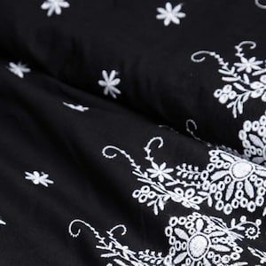 Fabric: Floral embroidery - Eyelet collection - By the Yard | floral, embroidered fabric, embroidered eyelet vintage cotton eyelet fabric