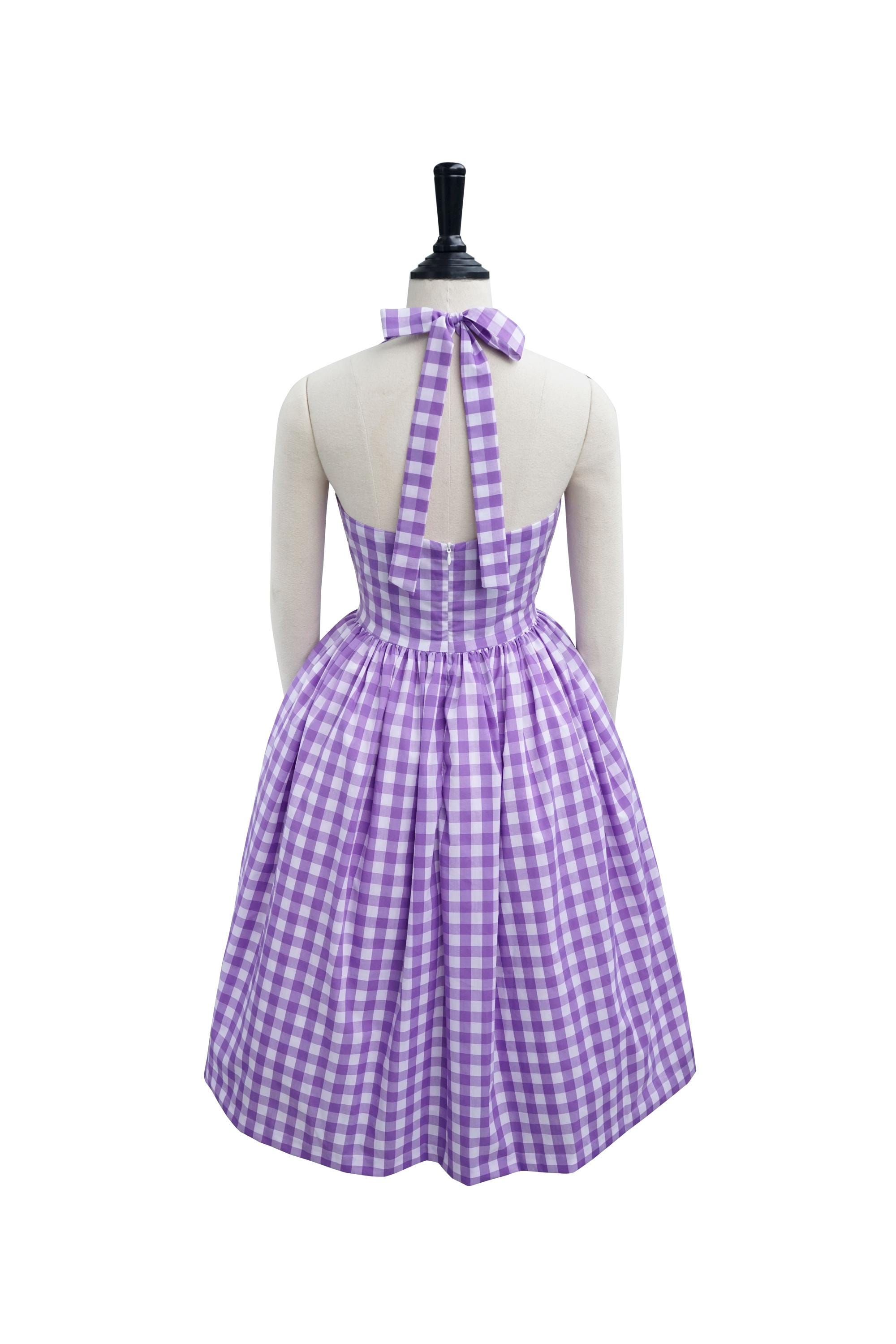open lace back dress Sweet On Gingham Babydoll Dress