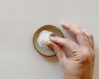 Mini Speckled Ceramic Trinket Dish / Handmade Ceramic Dish, Modern Ceramic Dish