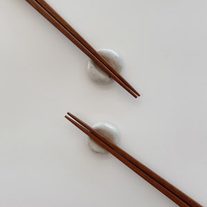 Set of 2 Pebble Ceramic Chopstick Rests / Handmade Ceramics, Paintbrush Holder, Pen Holder, Worry Stone, Japanese Tableware