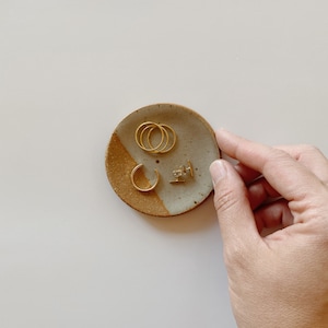 Mini Dipped Ceramic Trinket Dish / Handmade Ceramic Dish, Modern Ceramic Dish, Simple Ceramic Design