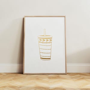 High-quality Art Print, &quot;In-N-Out Cup&quot;, Wall Art for Modern Home Decor, California Art Print, West Coast Print, In-N-Out Illustration