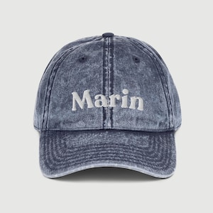 Vintage Marin-denimhoed: geborduurde California-pet