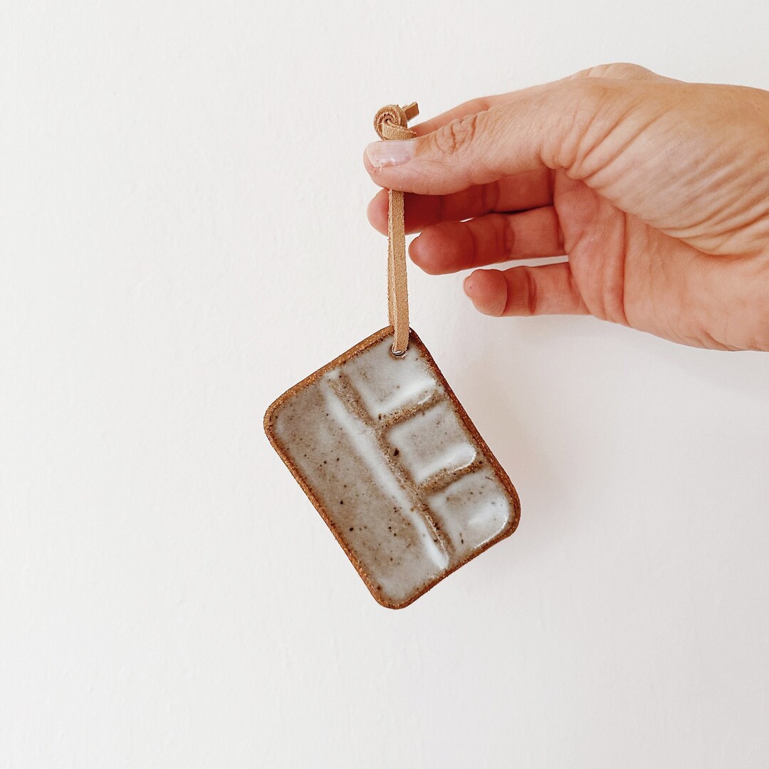 Ceramic Paint Palette Ornament / Handmade Christmas Ornaments, Modern