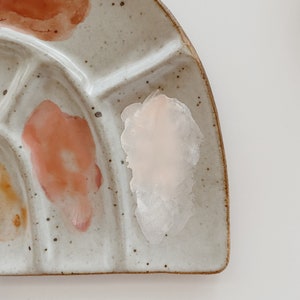 Arch Ceramic Paint Palette / Ceramic Watercolor Palette, Handmade Ceramic Palette, Paint Tray image 3