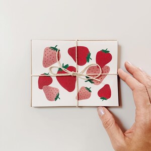Erdbeere Blanko Notecard Pack Süß Danke Note Set Frauen Lehrer Geschenk Obst Liebhaber Süße Notecard Jede Anlass Karte Freund Geburtstag