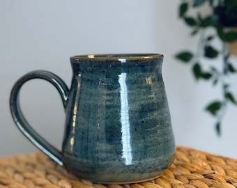 Tazza in ceramica fatta a mano - Laguna di cobalto - pronta per la spedizione