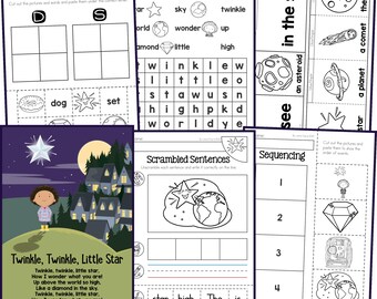 Twinkle Twinkle Little Star Nursery Rhyme Activities | Printable Literacy Pack for Preschool and Kindergarten