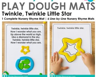Twinkle Twinkle Little Star Play Dough Mats | Nursery Rhyme Activity (Digital Download)