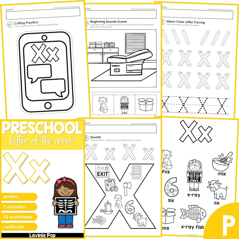 Preschool Alphabet Letter of the Week Curriculum X - Etsy